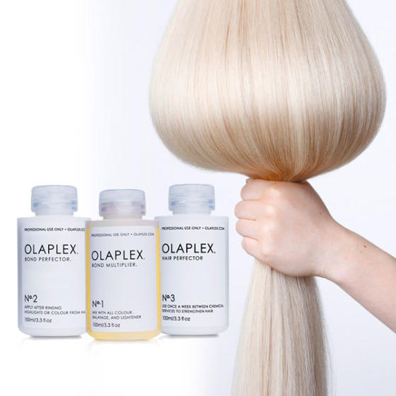 Olaplex Plakat mit Haaren