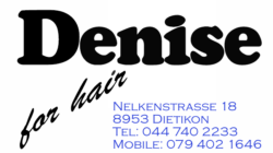 denise for hair logo mit adresse transparent